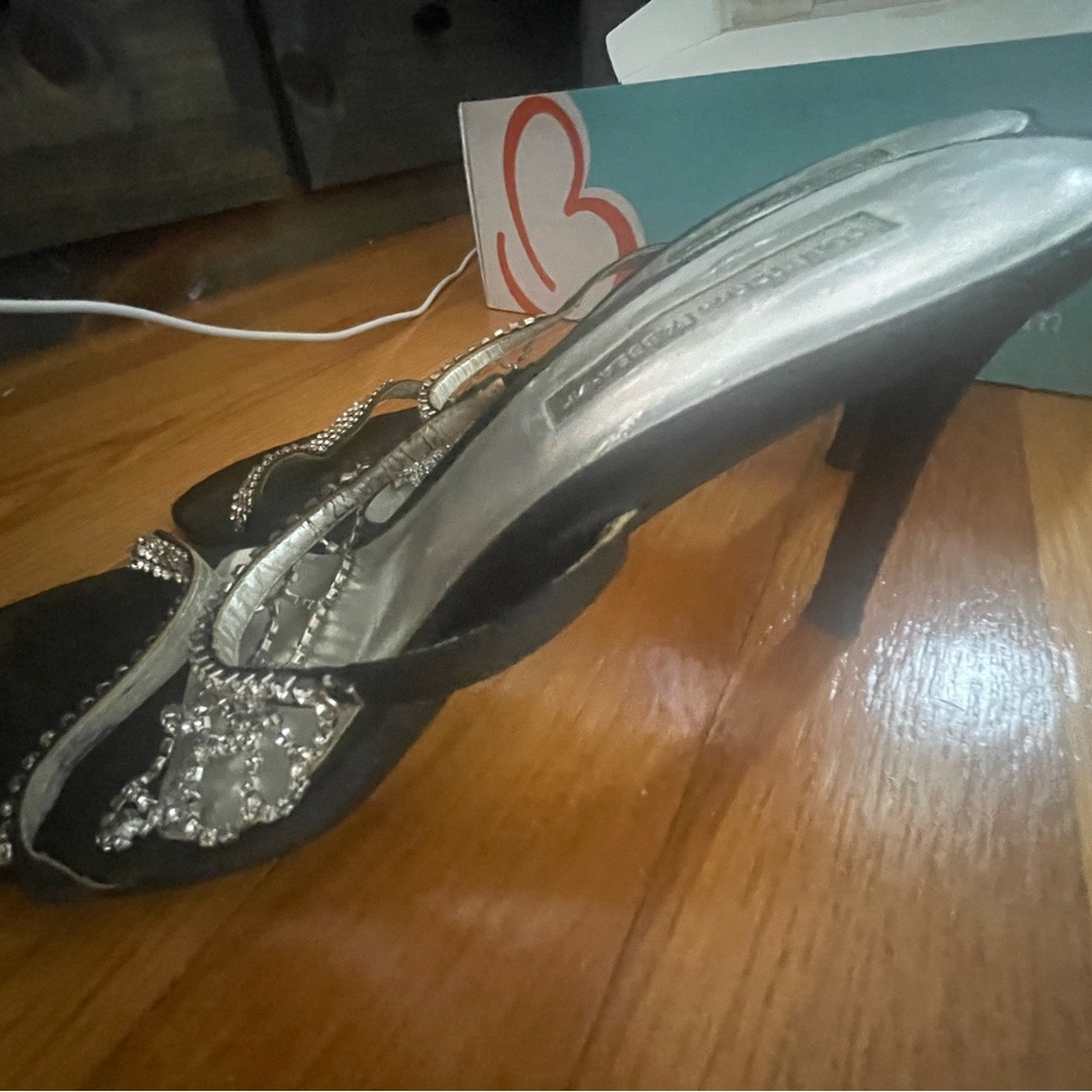 Othr Black and Silver Heels with Reflective Accents